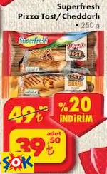 SUPERFRESH PİZZA TOST/CHEDDARLI 250 G SUPERFRESH PİZZA TOST/CHEDDARLI 250 G